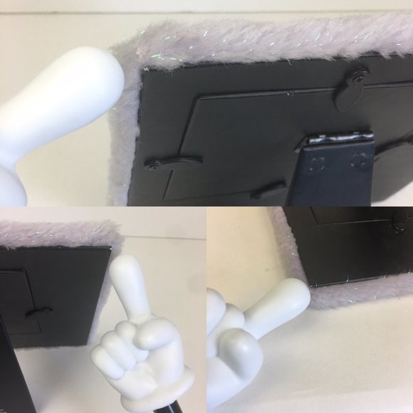 Disney World Tinkerbell Pic Frame Purple Faux Fur - Picture 8 of 8